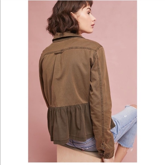 Anthropologie Jackets & Coats Anthropologie Peplum Beaded Military